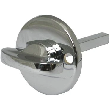 Rozet Wc tbv patentbouten 51mm rond binnenzijde met vrij/bezet draaiknop 7mm stift Messing gepolijst chroom