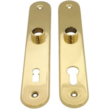 Deurschild Wc binnenzijde 230mm met knop per stuk Messing gepolijst