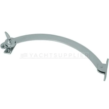 Raam uitzetter 300mm Gebogen per stuk Messing gepolijst chroom