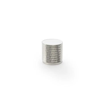 Meubelknop Knurled 'Brunel' - Gepolijst nikkel - Ø20mm - Hoogte 20mm