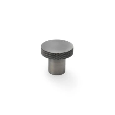 Meubelknop Knurled 'Hanover' - Antiek nikkel - Ø30mm