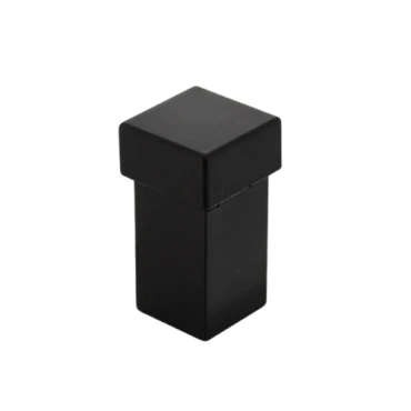 Deurstopper vierkant zwart 56x30x30mm Vloermontage