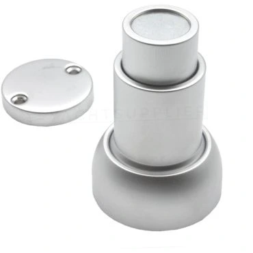 Deurvastzetter magnetisch min.50mm max. 82mm incl. deurplaat Messing mat chroom