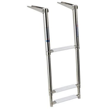 Zwemtrap Telescopisch Opvouwbaar  - 3 witte treden - 300x370mm - open lengte 889mm