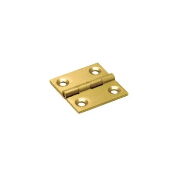 Scharnier Messing geborsteld 25x25mm Dikte: 1,6mm Knoop Ø4,2mm