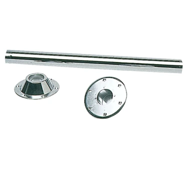 Tafelpoot Ø60x700mm - Geanodiseerd Aluminium - Onderstel Ø165mm