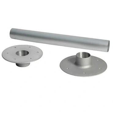 Tafelpoot - Ø80x670mm - Aluminium - Geanodiseerd - Heavy duty - Onderstel Ø280mm