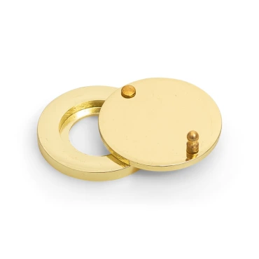 Luxe afsluitklepje voor deurspion messing