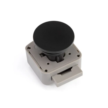 Drukknop-set Levitate Rond - Mat zwart - Buitenwerks Ø36,5mm - Plaatdikte: 10,5-19,5mm