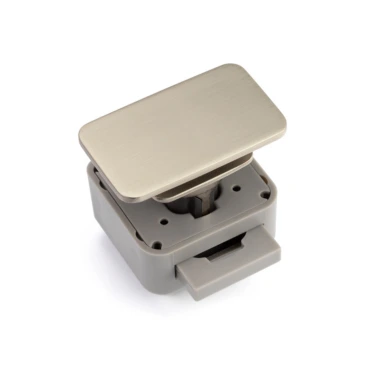 Drukknop-set Levitate Rechthoek - Rvs geborsteld - Buitenwerks 50x29mm - Plaatdikte: 10,5-19,5mm