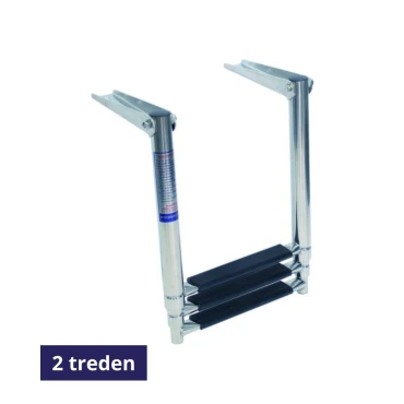 Zwemtrap Telescopisch 2 treden L1 370mm L2 570mm B 280mm RVS 316 (Inox A4)