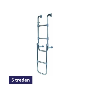 Zwemladder Klapbaar 5 treden L 1240mm L1 750mm B 290mm Rvs 316
